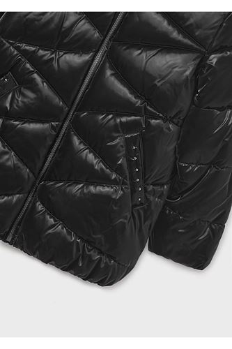 Mayoral Kız Çocuk Dolgulu Yumuşak Doku Uzun Kalın Kışlık Mont 7436 Siyah