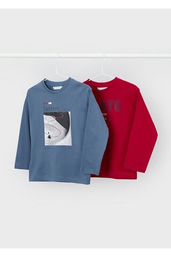 Mayoral Erkek Çocuk 2 Li Uzun Kollu T-Shirt Set 4091 Kırmızı