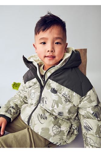 Mayoral Erkek Çocuk Kapüşonlu Dolgulu Mont 4417 Gri