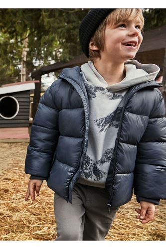 Mayoral Erkek Çocuk Kapüşonlu Dolgulu Parlak Kumaş Mont 4416 Lacivert