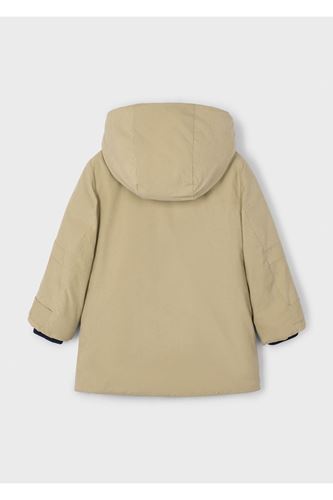 Mayoral Erkek Çocuk Kapüşonlu Uzun Parka Mont 4419 Bej