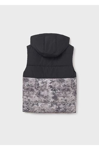Mayoral Erkek Çocuk Kapüşonlu Dolgulu Çift Taraflı Yelek 7306 Siyah