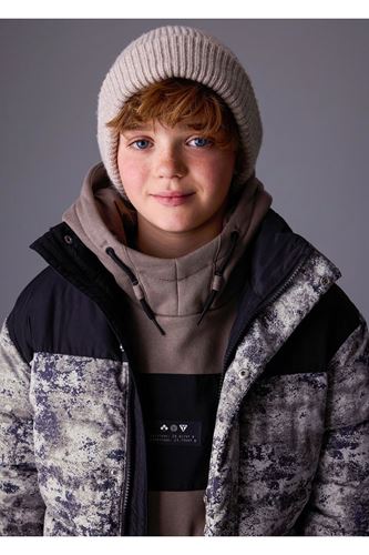 Mayoral Erkek Çocuk Dik Yaka Gizli Kapüşon Dolgulu Mont 7414 Gri