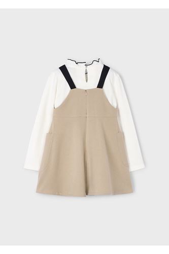 Mayoral Kız Çocuk Elbise Tulum Takım 4914 Bej