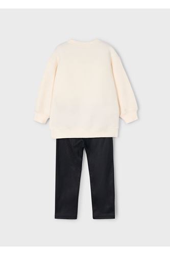 Mayoral Kız Çocuk Oyuncak Ayı Tayt ve Sweatshirt 2 li Takım 4727 Siyah