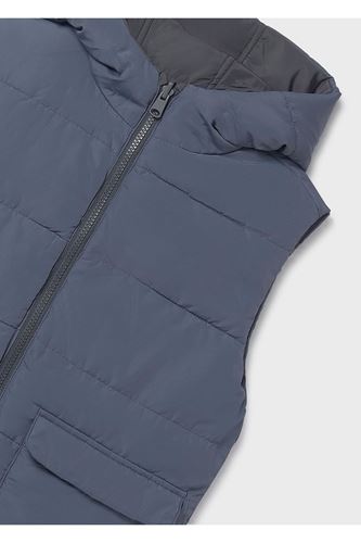 Mayoral Erkek Çocuk Kapüşonlu Dolgulu Çift Taraflı Yelek 7306 Gri