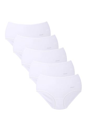 Kom Kadın Basic 5 li Maxi Modal Külot Beyaz