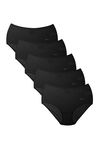 Kom Kadın Basic 5 li Maxi Modal Külot Siyah