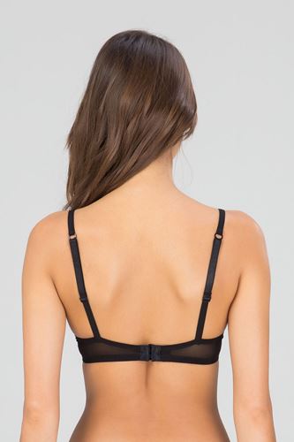 Kom Dorina Desteksiz İnce Askılı Sütyen Siyah