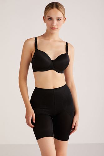 Kom Lidya Desteksiz Balenli Sütyen Siyah