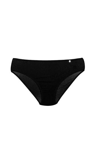 Kom Aleaf Pamuk-Modal 3 lu Kadın Külot Siyah-Beyaz