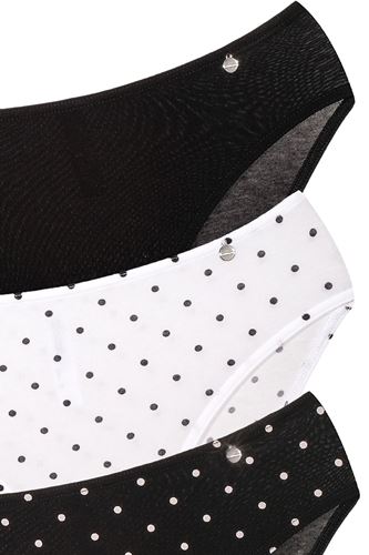 Kom Polkal %47 Modal-Pamuk 3 Lü Külot Siyah