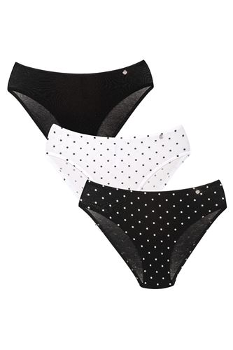 Kom Polkal %47 Modal-Pamuk 3 Lü Külot Siyah