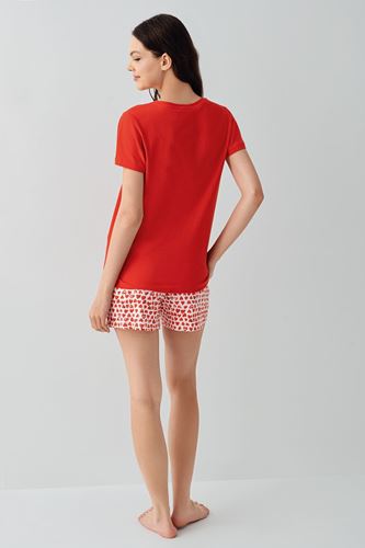 Arnetta Kadın Süprem Şort Takım Kırmızı