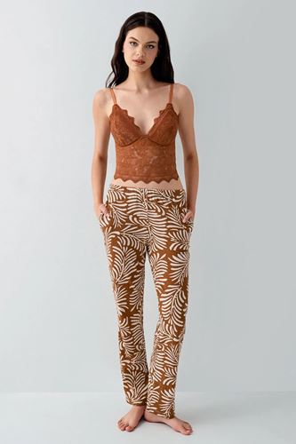 Arnetta Kadın Modal 3'lü Pijama Takımı Kahve