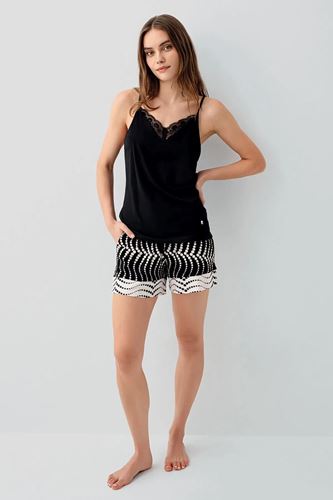 Pierre Cardin Kadın Modal 3 lü Gecelik Sabahlık Takım Siyah