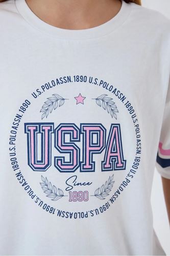 U.S. Polo Assn Kız Çocuk Süprem Şortlu Takım Beyaz