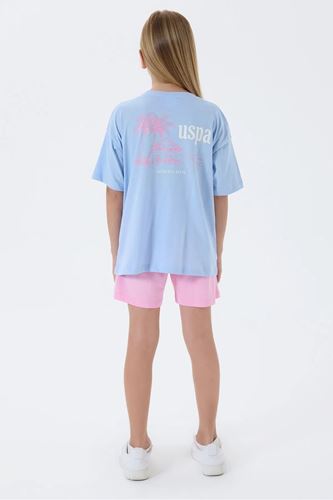 U.S. Polo Assn Kız Çocuk Süprem Şortlu Takım Mavi