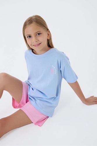 U.S. Polo Assn Kız Çocuk Süprem Şortlu Takım Mavi