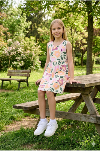 U.S. Polo Assn Kız Çocuk Süprem Elbise Bej