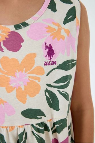 U.S. Polo Assn Kız Çocuk Süprem Elbise Bej