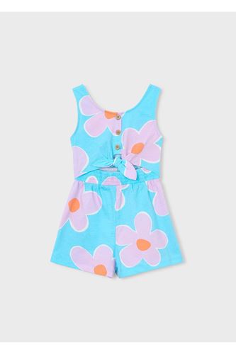 Mayoral Kız Çocuk Fiyonk Detaylı Askılı Şort Tulum 3889 Lila