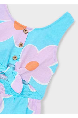 Mayoral Kız Çocuk Fiyonk Detaylı Askılı Şort Tulum 3889 Lila