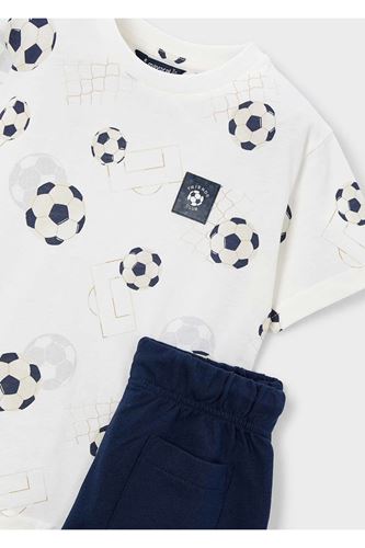 Mayoral Erkek Çocuk Futbol Topu Baskılı 2 Parça Şortlu Takım 3607 Lacivert