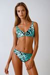 Kom Zie Leopar Desenli Büstiyer Bikini Yeşil