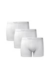 Kom Modal-Pamuk 3 lü Erkek nTtight Boxer Beyaz