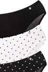Kom Polkal %47 Modal-Pamuk 3 Lü Külot Siyah