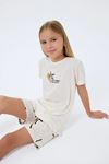 RolyPoly Kız Çocuk Süprem Şortlu Takım Ekru