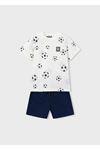 Mayoral Erkek Çocuk Futbol Topu Baskılı 2 Parça Şortlu Takım 3607 Lacivert