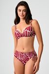 Kom Repi Dolgulu Toparlayıcı Bikini Vişne